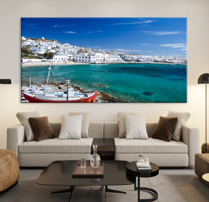 Santorini Greece Wall Art Canvas Print