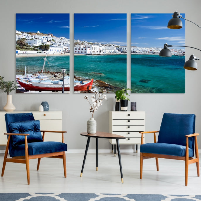 Santorini Greece Wall Art Canvas Print