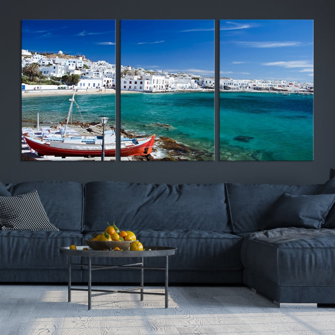 Santorini Greece Wall Art Canvas Print