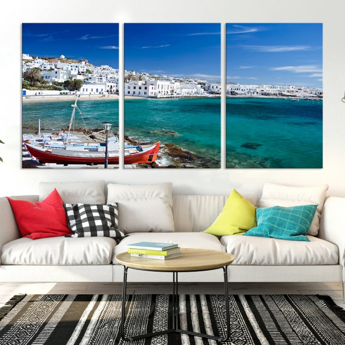 Santorini Greece Wall Art Canvas Print