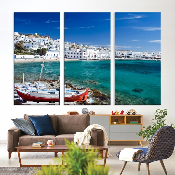 Santorini Greece Wall Art Canvas Print