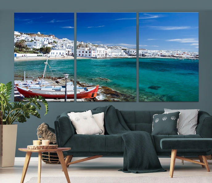 Santorini Greece Wall Art Canvas Print