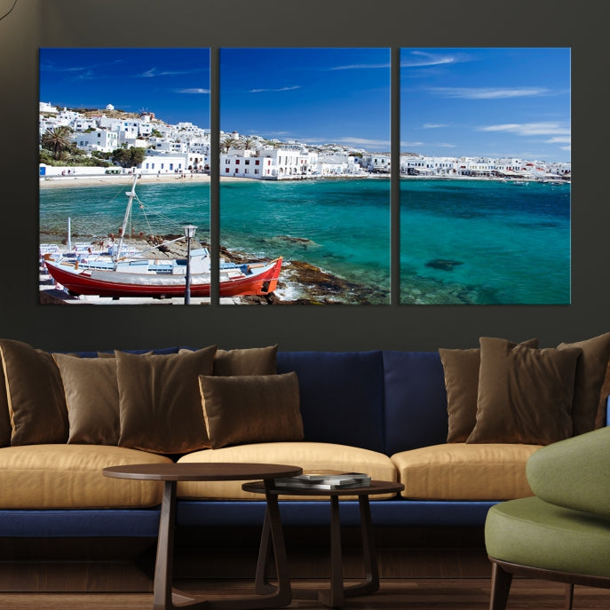 Santorini Greece Wall Art Canvas Print