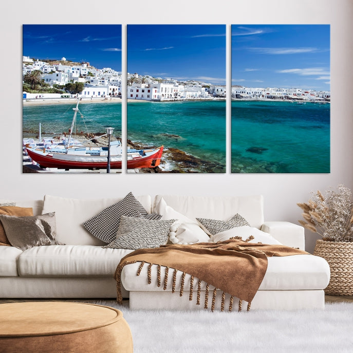 Santorini Greece Wall Art Canvas Print