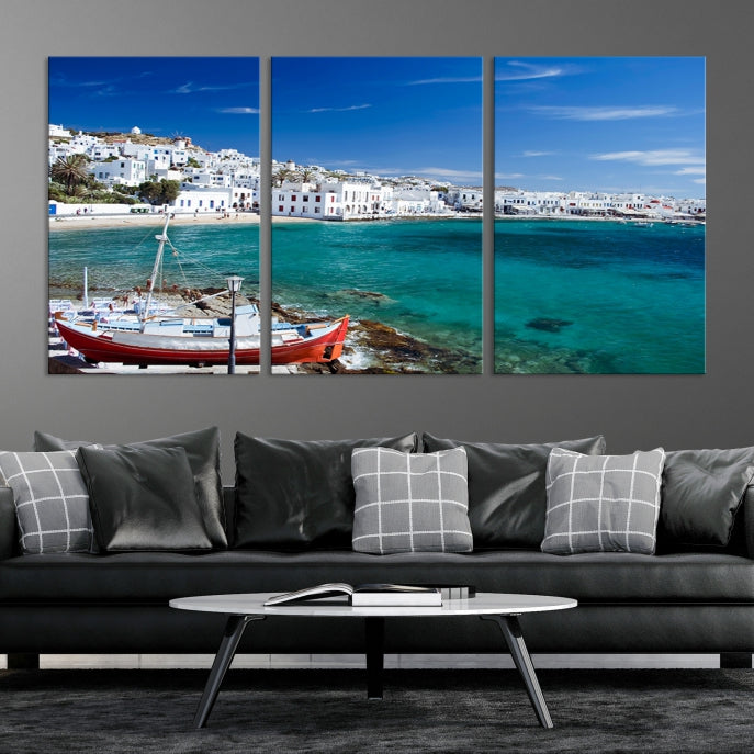 Santorini Greece Wall Art Canvas Print