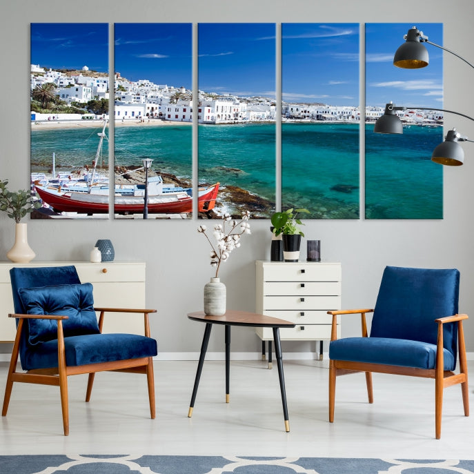 Santorini Greece Wall Art Canvas Print