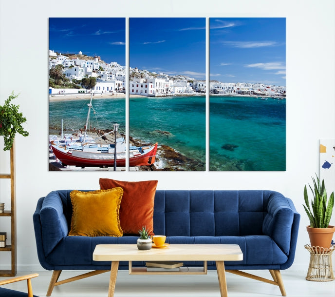 Santorini Greece Wall Art Canvas Print