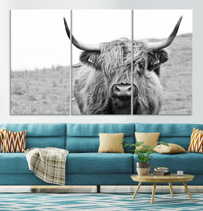 Newfoundland Cow Art Large Wall Art Canvas Print