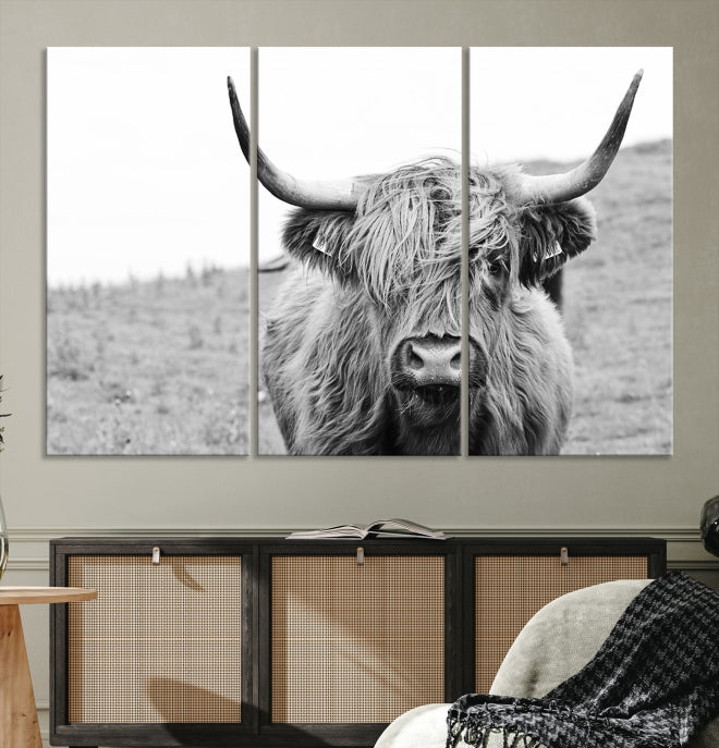 Newfoundland Cow Art Large Wall Art Canvas Print