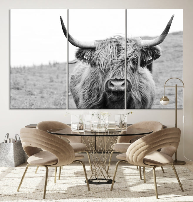 Newfoundland Cow Art Large Wall Art Canvas Print