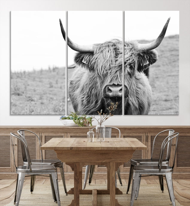 Newfoundland Cow Art Large Wall Art Canvas Print