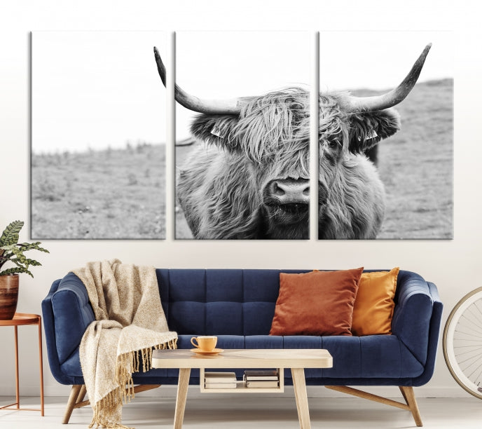 Newfoundland Cow Art Large Wall Art Canvas Print