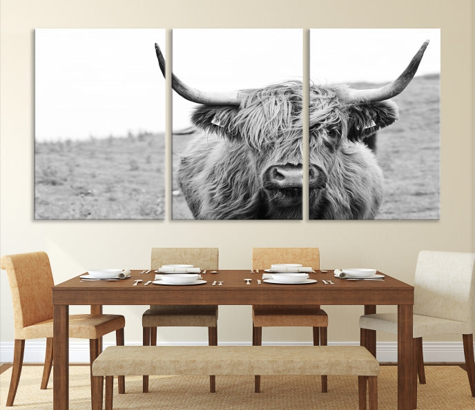 Newfoundland Cow Art Large Wall Art Canvas Print