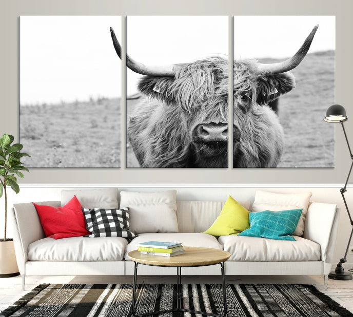 Newfoundland Cow Art Large Wall Art Canvas Print