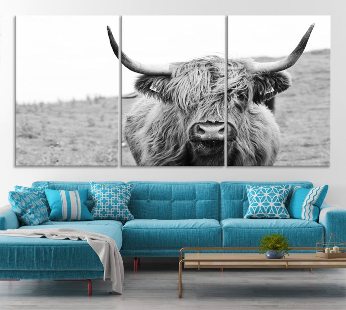 Newfoundland Cow Art Large Wall Art Canvas Print