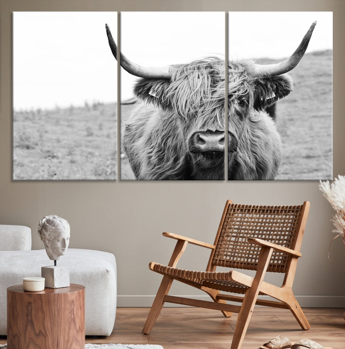 Newfoundland Cow Art Large Wall Art Canvas Print