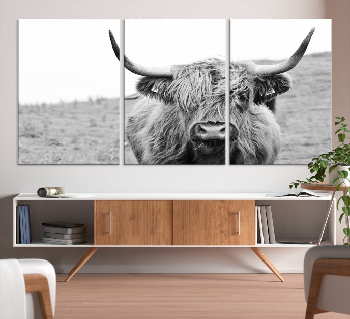 Newfoundland Cow Art Large Wall Art Canvas Print