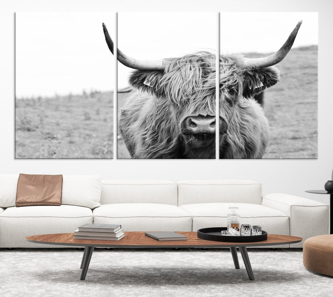 Newfoundland Cow Art Large Wall Art Canvas Print