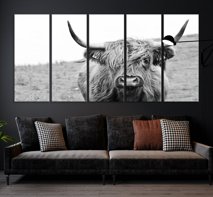 Newfoundland Cow Art Large Wall Art Canvas Print