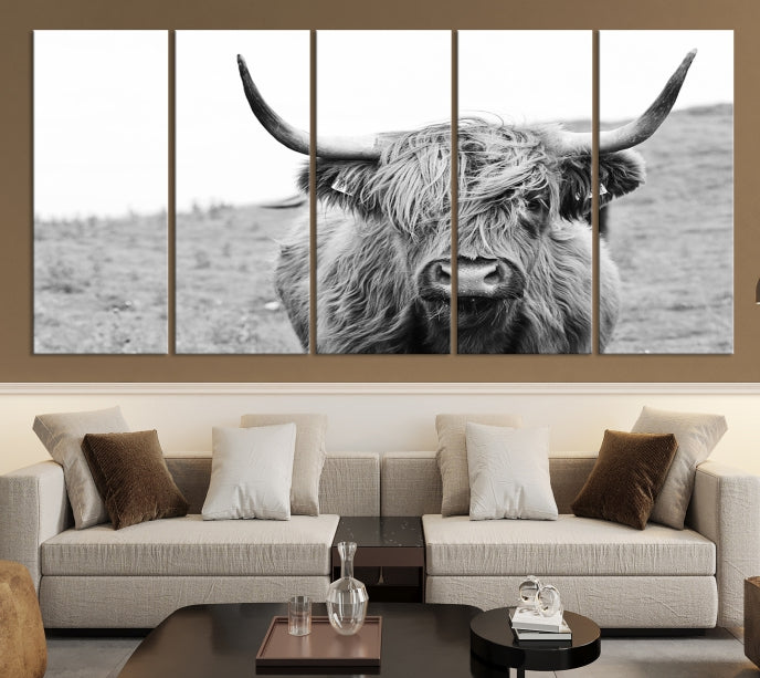 Newfoundland Cow Art Large Wall Art Canvas Print