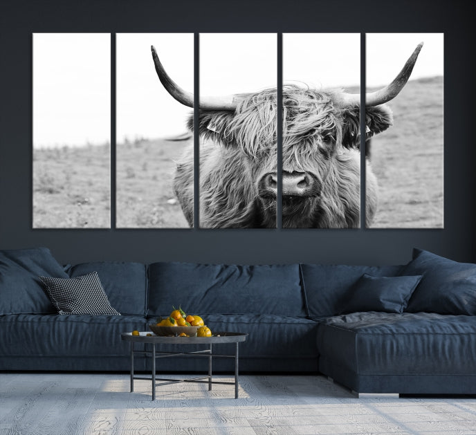 Newfoundland Cow Art Large Wall Art Canvas Print