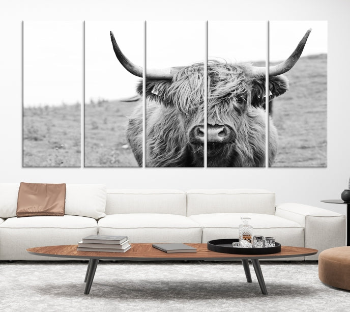 Newfoundland Cow Art Large Wall Art Canvas Print