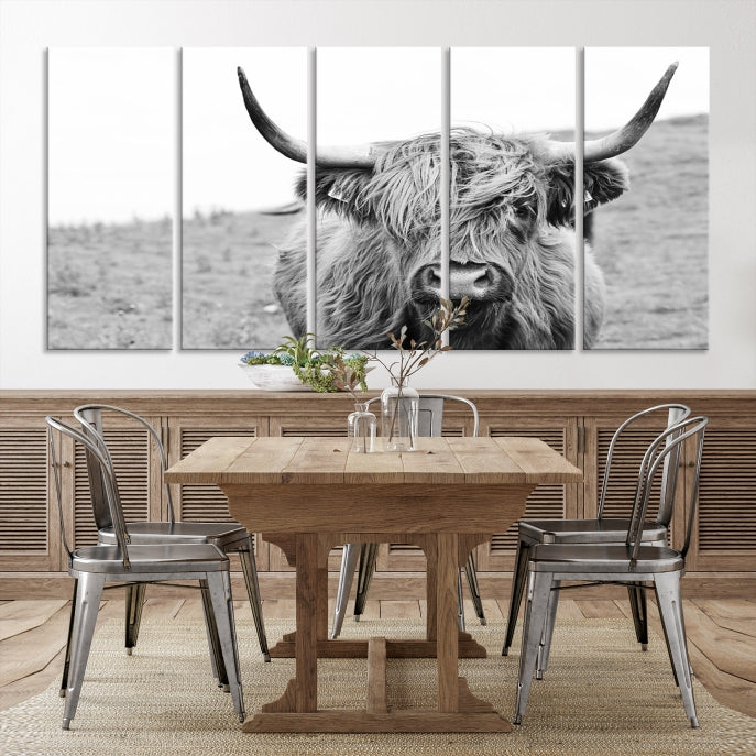 Newfoundland Cow Art Large Wall Art Canvas Print