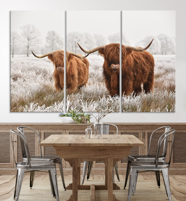 Newfoundland Cows Large Wall Art Canvas Print