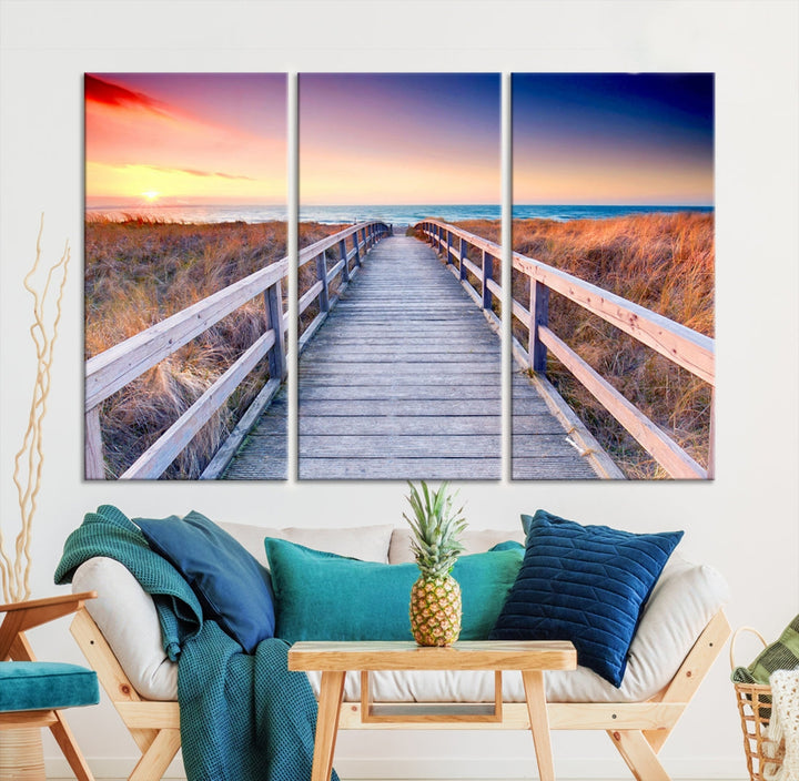 Sea Ocean Sunset Beach to Your Home with Our Wall Art Canvas PrintA Relaxing Decor Piece