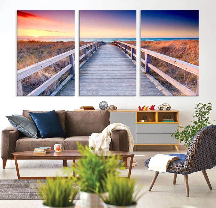 Sea Ocean Sunset Beach to Your Home with Our Wall Art Canvas PrintA Relaxing Decor Piece