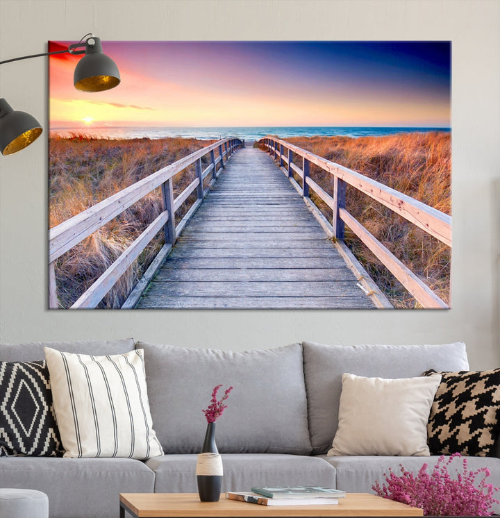 Sea Ocean Sunset Beach to Your Home with Our Wall Art Canvas PrintA Relaxing Decor Piece