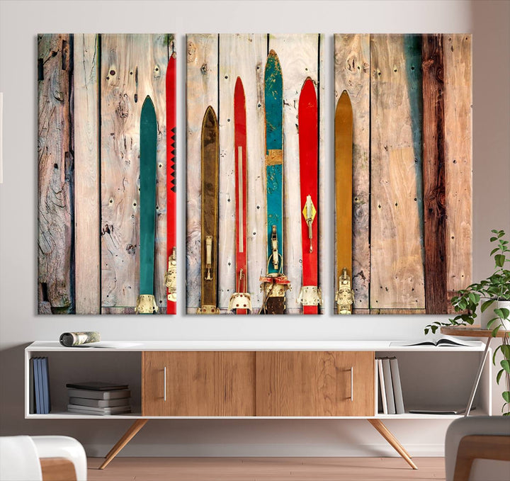 Skis Wall Art Canvas