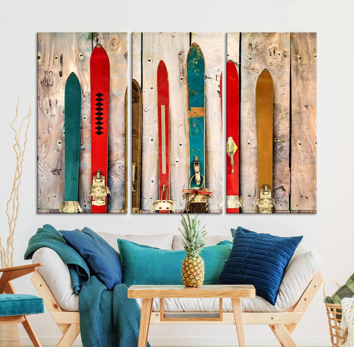 Skis Wall Art Canvas