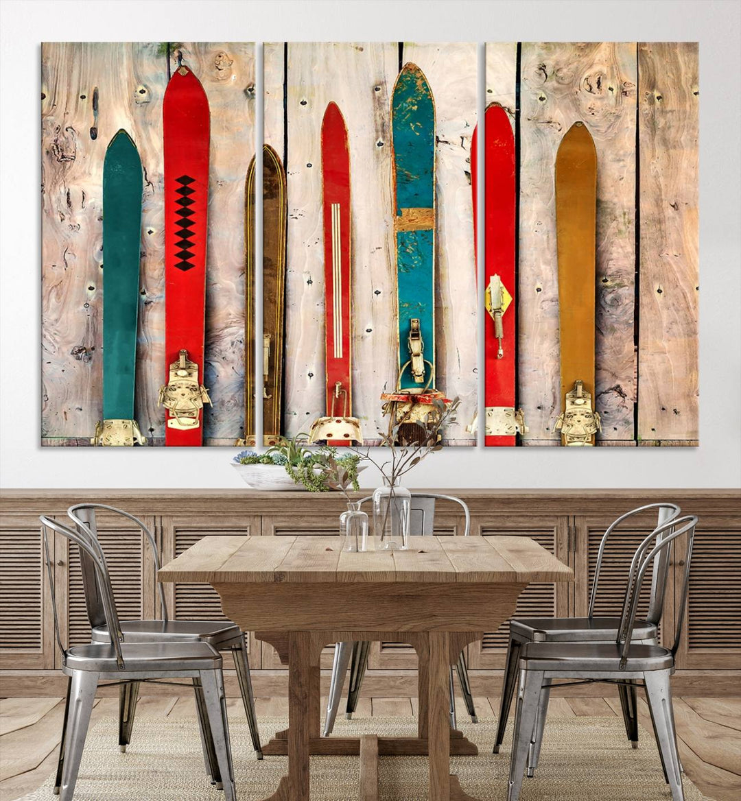 Skis Wall Art Canvas