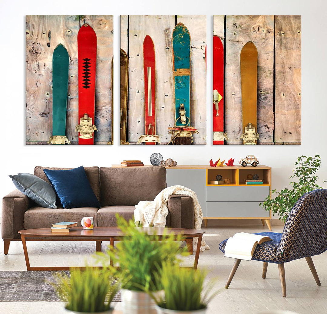 Skis Wall Art Canvas