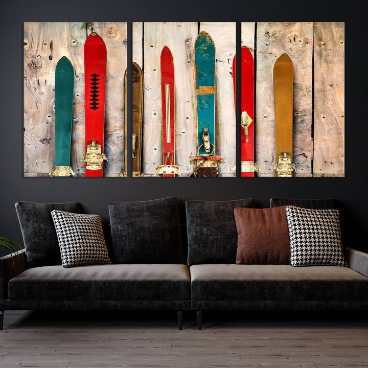 Skis Wall Art Canvas