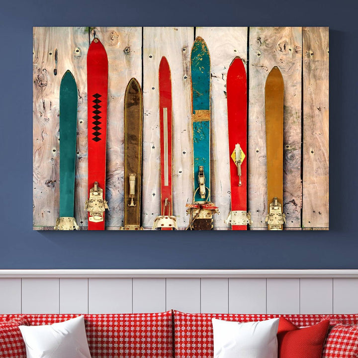 Skis Wall Art Canvas