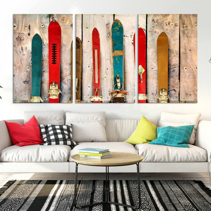 Skis Wall Art Canvas