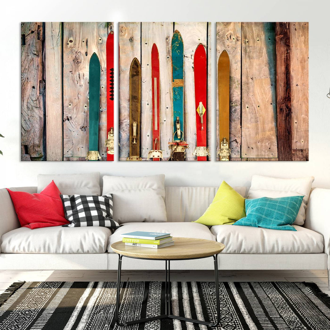 Skis Wall Art Canvas