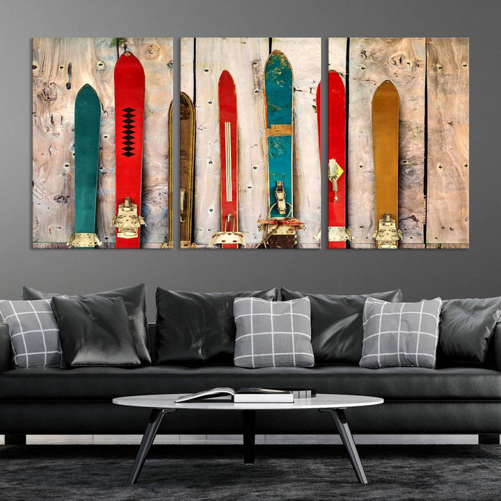 Skis Wall Art Canvas