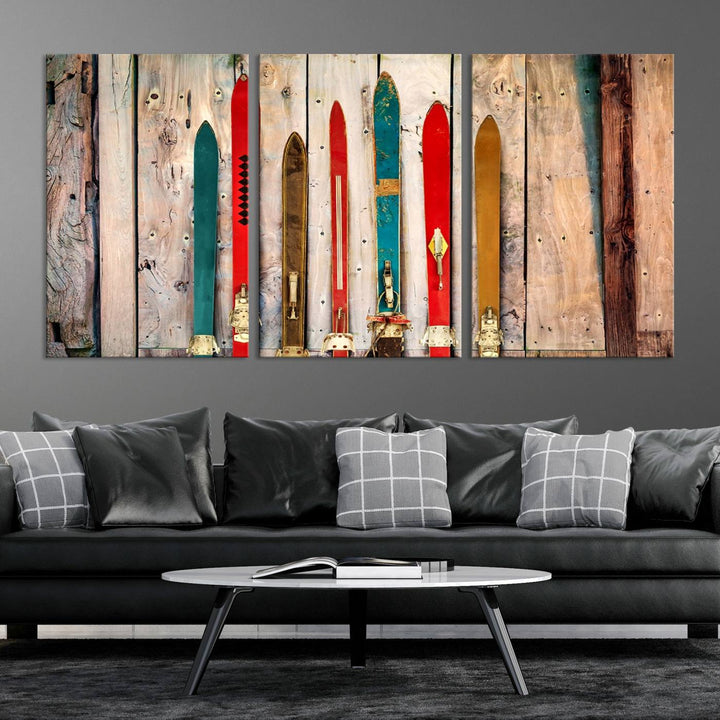 Skis Wall Art Canvas