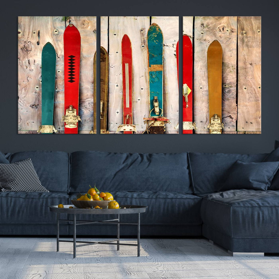 Skis Wall Art Canvas