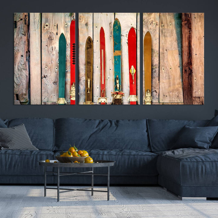 Skis Wall Art Canvas