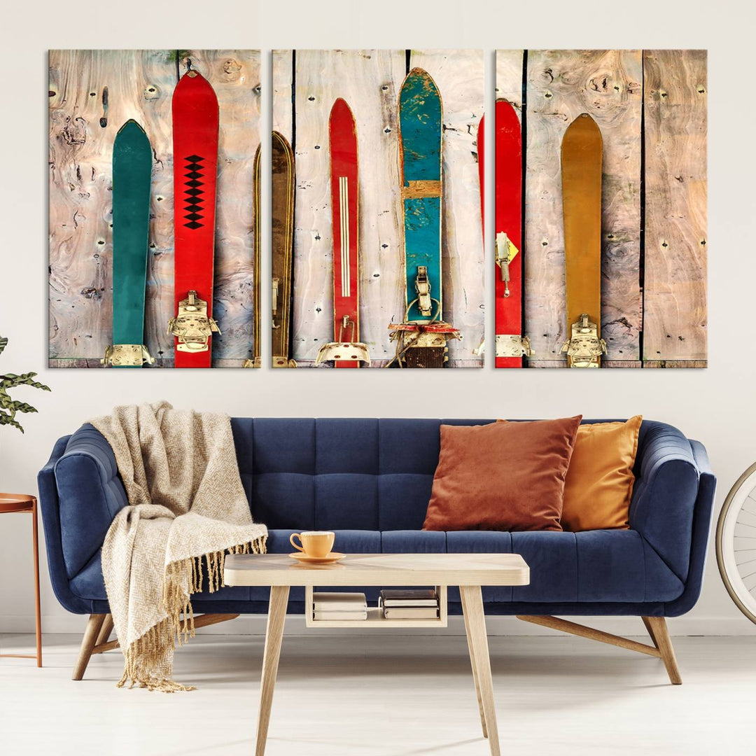 Skis Wall Art Canvas