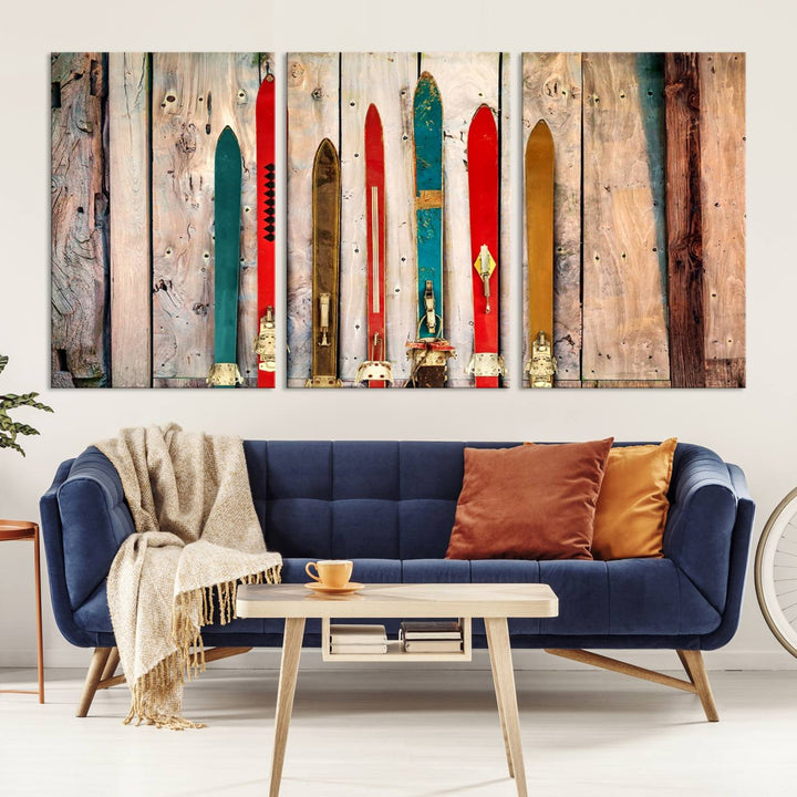 Skis Wall Art Canvas