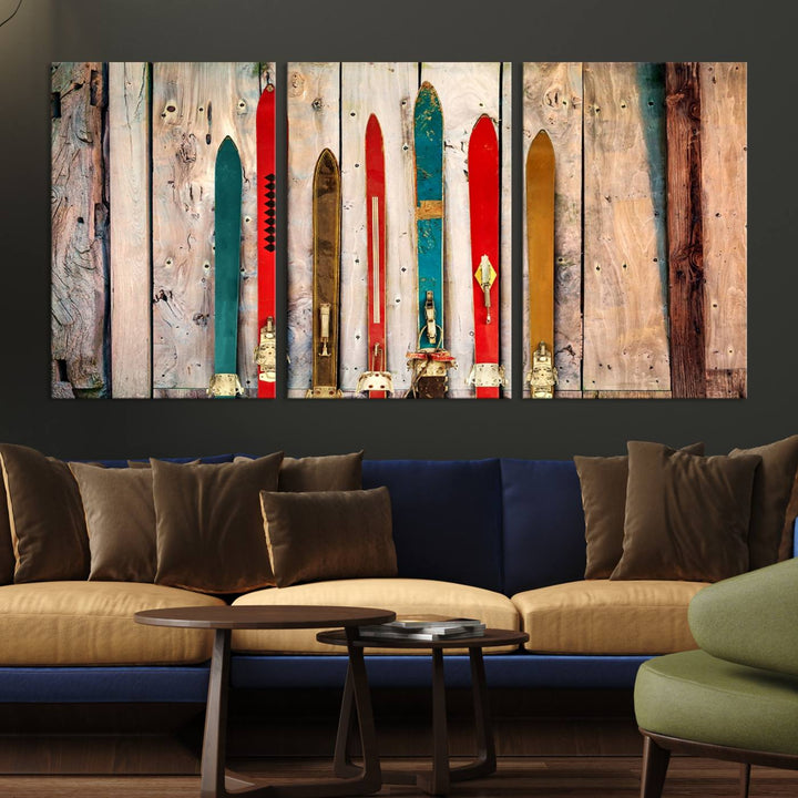 Skis Wall Art Canvas