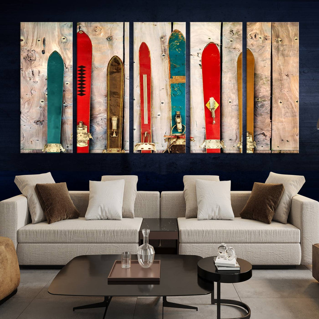 Skis Wall Art Canvas