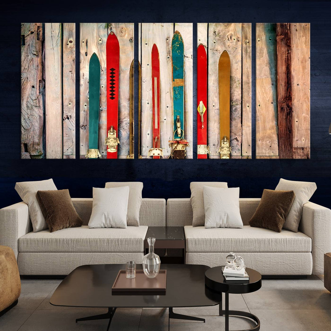 Skis Wall Art Canvas