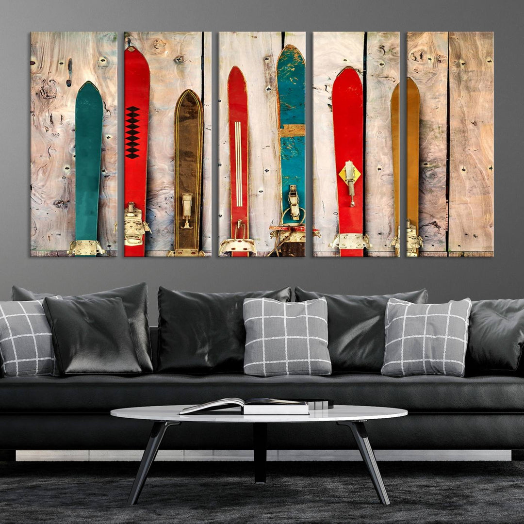 Skis Wall Art Canvas