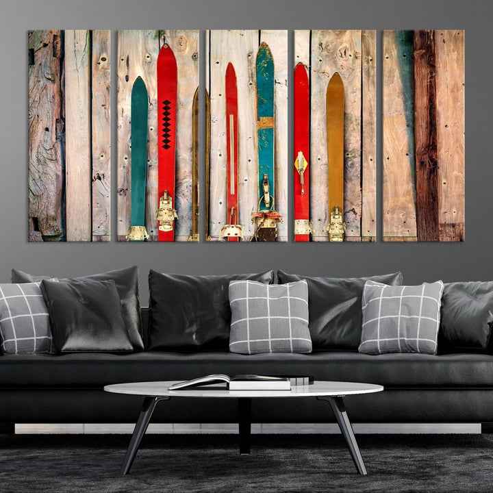 Skis Wall Art Canvas